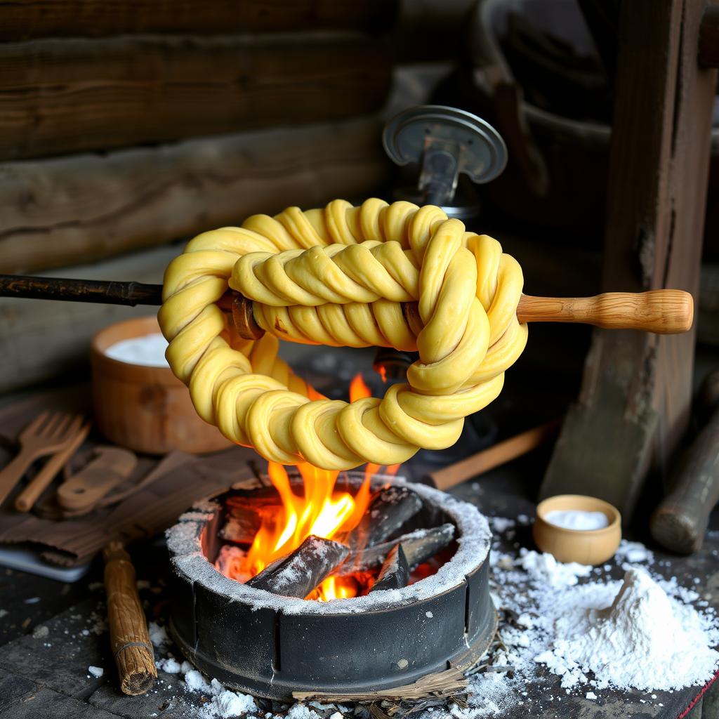 Kürtőskalács készítés