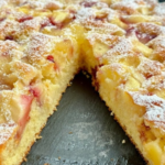 Almás és málnalekváros torta