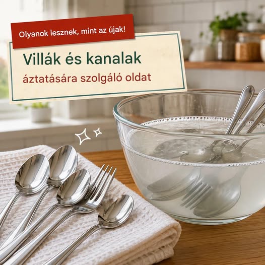 Újszerűek lesznek! Mibe tegyük a villákat és kanalakat, hogy eltávolítsuk róluk az összes koszt?